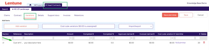 cost code var-15760-new-link from project- no var line in HC-5A